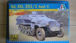 Italeri ESCI 172 scale SdKfz 2511 Ausf C  Inbox Review  Dobozbontás [upl. by Odrude]