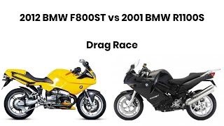 BMW F800ST VS R1100S drag race [upl. by Ahsieni]