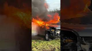 Electric Vehicle Fires evfire fire extrication firefightingequipment tesla firefighter [upl. by Enid]