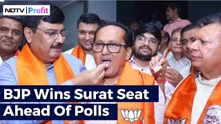 BJP Candidate Wins Surat Lok Sabha Election Unopposed As Congress Candidate Gets Disqualified [upl. by Dloraj]