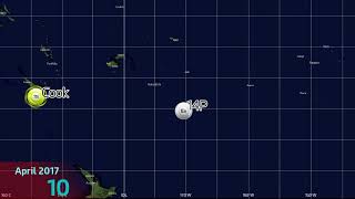 201617 South Pacific Cyclone Season Animation [upl. by Nolla]