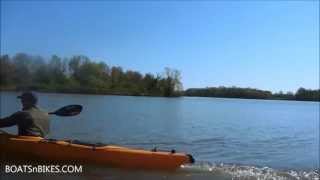 Paddling the Prijon SeaYak sea kayak for test and reviews [upl. by Amati444]