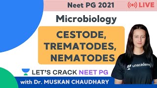 Cestode Trematodes amp Nematodes  NEET PG Microbiology  NEET PG 2021  Dr Muskan Chaudhary [upl. by Matthias]