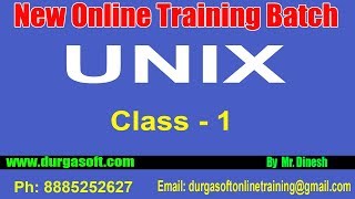 UNIX Online Training  Class  1  by Dinesh [upl. by Shevlo]