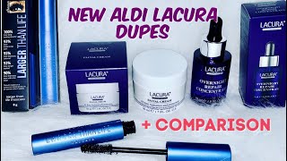 NEW ALDI LACURA BEAUTY DUPES  TESTING LACURA V TOO FACED MASCARA [upl. by Enelram]