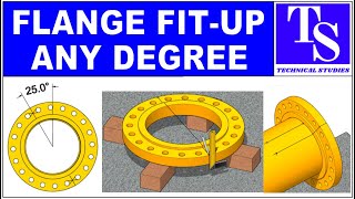 Pipe to flange fit up any degree पाइप का शत कोईभी डिग्रीपे फ्लैंज कैसे लगाएंगे [upl. by Adnavoj]