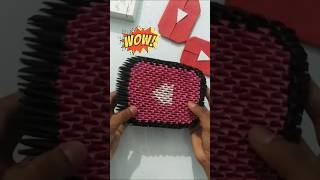 Amazing 3D Play Button Made from Paper Stunning Design amp Cutting Process [upl. by Rimas]