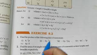 Ex82 Chapter8 Algebraic Expression  Class 8th Maths New Edition [upl. by Haiel569]