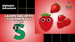 S for Strawberry  ABC Alphabet  Letter S  Learn S Words In Fun Way  Kids Learning Mania learn [upl. by Dettmer177]