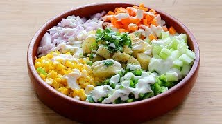 Weight Loss Salad Recipe For Lunch  Diet Plan To Lose Weight Fast Indian Veg Meal  Skinny Recipes [upl. by Eanat]