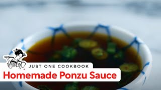 How To Make Homemade Ponzu Sauce Recipe ポン酢の作り方 レシピ [upl. by Kancler]