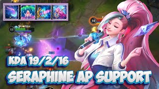 19 KILL SUPPORT CARRY KDA SERAPHINE  WILD RIFT BUILD  RUNES [upl. by Ripley]