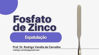 Espatulação do Cimento de Fosfato de Zinco para cimentação [upl. by Eisoj]