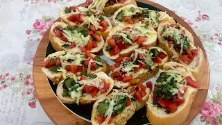 BRUSCHETTA🍅TOMATE E MANJERICÃO🍅 MUITO FÁCIL [upl. by Eolanda]