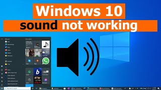 Windows 10 Sound Not Working [upl. by Judenberg]