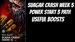 How to complete Power start 3 path  Useful boosts Sugar crash week 5  mcoc [upl. by Oludoet363]