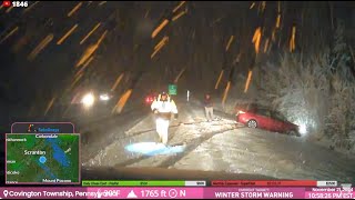 🔴PA WINTER STORM WARNING  LIVE STORM CHASER [upl. by Neelehtak]