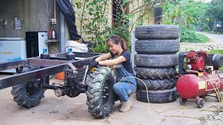 Repair and restore 2axle trucks Load capacity 1900kg part 1 builds the chassis [upl. by Heidy]