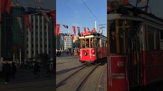 Tram in Taksim Square Istanbul [upl. by Nanon659]