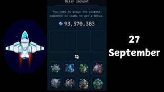 Pocket Rocket Daily Jackpot 27 September  Pocket Rocket Daily Combo 27 Sep  Pocket Rocket Game [upl. by Einahpad]