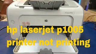 hp laserjet p1005 printer not printing [upl. by Charley]