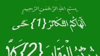 Quran Last 10 Chapters by Minshawi  قرآن سورة الزلزلة الى الناس [upl. by Iorio]