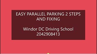 PARALLEL PARKING AND FIXING EASY STEPS [upl. by Pros485]