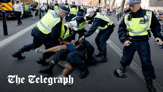 In full Protesters march in London following incident in Southport [upl. by Trabue]