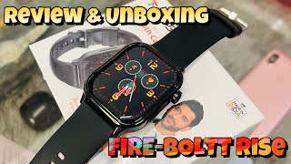 FireBoltt Rise BT Calling185quot Voice Assistance Smartwatch full review and unboxing video [upl. by Nosretep357]