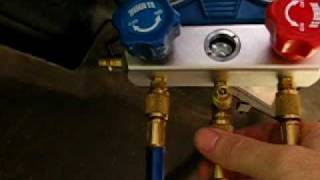 Part 2 How to properly charge an auto AC R134a refrigerant air conditioning system [upl. by Jacques590]