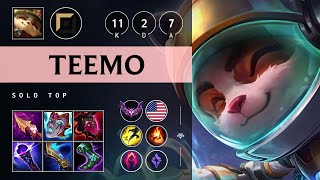 Teemo Top vs Renekton Unstoppable  NA Master Patch 1420 [upl. by Aldarcy]