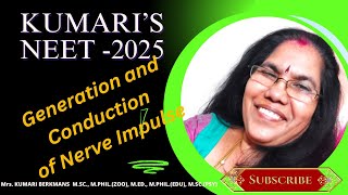 NEET  BIOLOGY 2025 Generation and Conduction of Nerve Impulse [upl. by Aneba523]