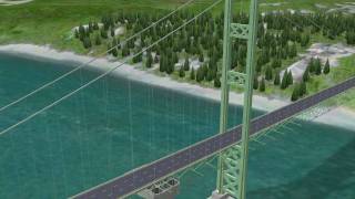 Tacoma Narrow Bridge Visualization [upl. by Lawry31]