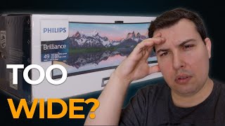 Philips 499P9H 49 Inch UltraWide Monitor Review  How Wide is Too Wide [upl. by Aihsas]