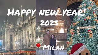 Vlogmas 2023 🎊🥳 Milan Italy 🇮🇹  New Years Eve fire works in Duomo 🎆 [upl. by Ferrell293]