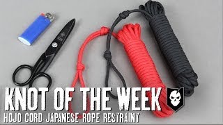 Knot of the Week Japanese Rope Restraint with Hojo Cord or Hayanawa [upl. by Iron]