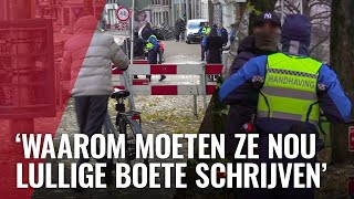 Tientallen fietsers beboet bij afgesloten Stadhouderskade [upl. by Catherina]