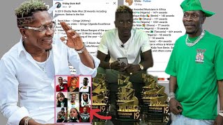 watch the moment shatta wale set the record of winning 28 awards in a calendar year [upl. by Liane]