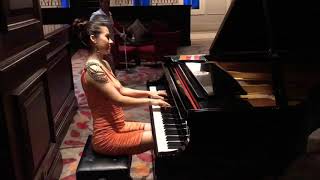 Pink  What About Us piano cover by Albena Stoilova at Rixos Premium Belek [upl. by Magavern]