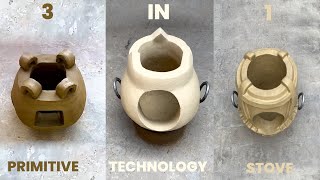 3in1 Primitive Technology Clay Wood Stoves  Ultimate DIY Guide for Efficient Cooking [upl. by Petromilli]