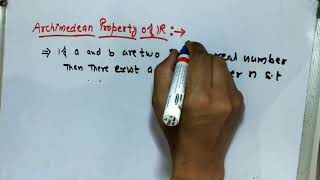 Real Analysisहिंदी में3Archimedean Property of R CSIRNETGATEIITJAMBScMSc [upl. by Meriel]