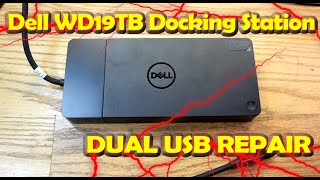 Dell WD19TB teardown and USB port repair [upl. by Doowyah682]