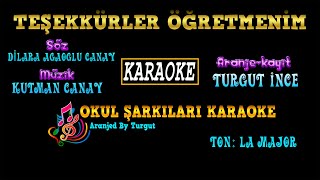 Teşekkürler Öğretmenim Aranjed By Turgut KARAOKE [upl. by Ahcsatan]