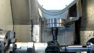 GibbsCAM  5axis backside chamfering [upl. by Annaegroeg]