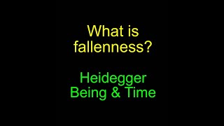 What is Fallenness  Heidegger  Being and Time shorts [upl. by Kendrick]