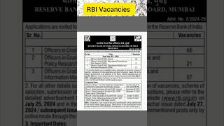 RBI Officer Grade B DR Recruitment 2024 – Apply Online for 94 Posts [upl. by Ilak]