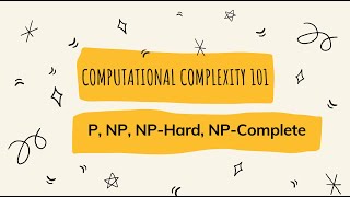 Introduction to Computational Complexity P NP NPhard NPcomplete P vs NP [upl. by Atinaj]