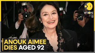 Anouk Aimee French star of ‘A Man and a Woman’ dies in Paris  Latest English News  WION [upl. by Lohse]