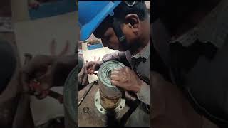 idler repair full video ⚒️🛠️🔧⛏️🪚🔨🔩steel [upl. by Arakihc]