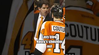 Peter Laviolette blew Nasty’s shoulder out 😂👊🏻 [upl. by Retluoc]